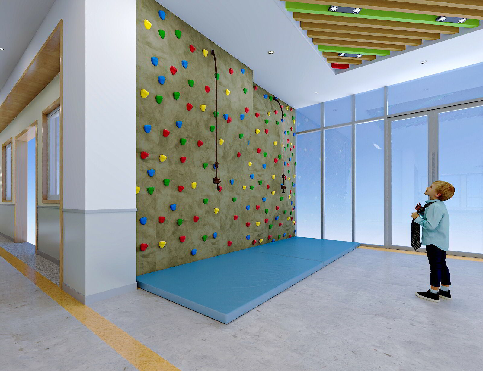 Kindergarten Hall 3D Model - Modular Preschool Interiors Low-poly 3D model_6