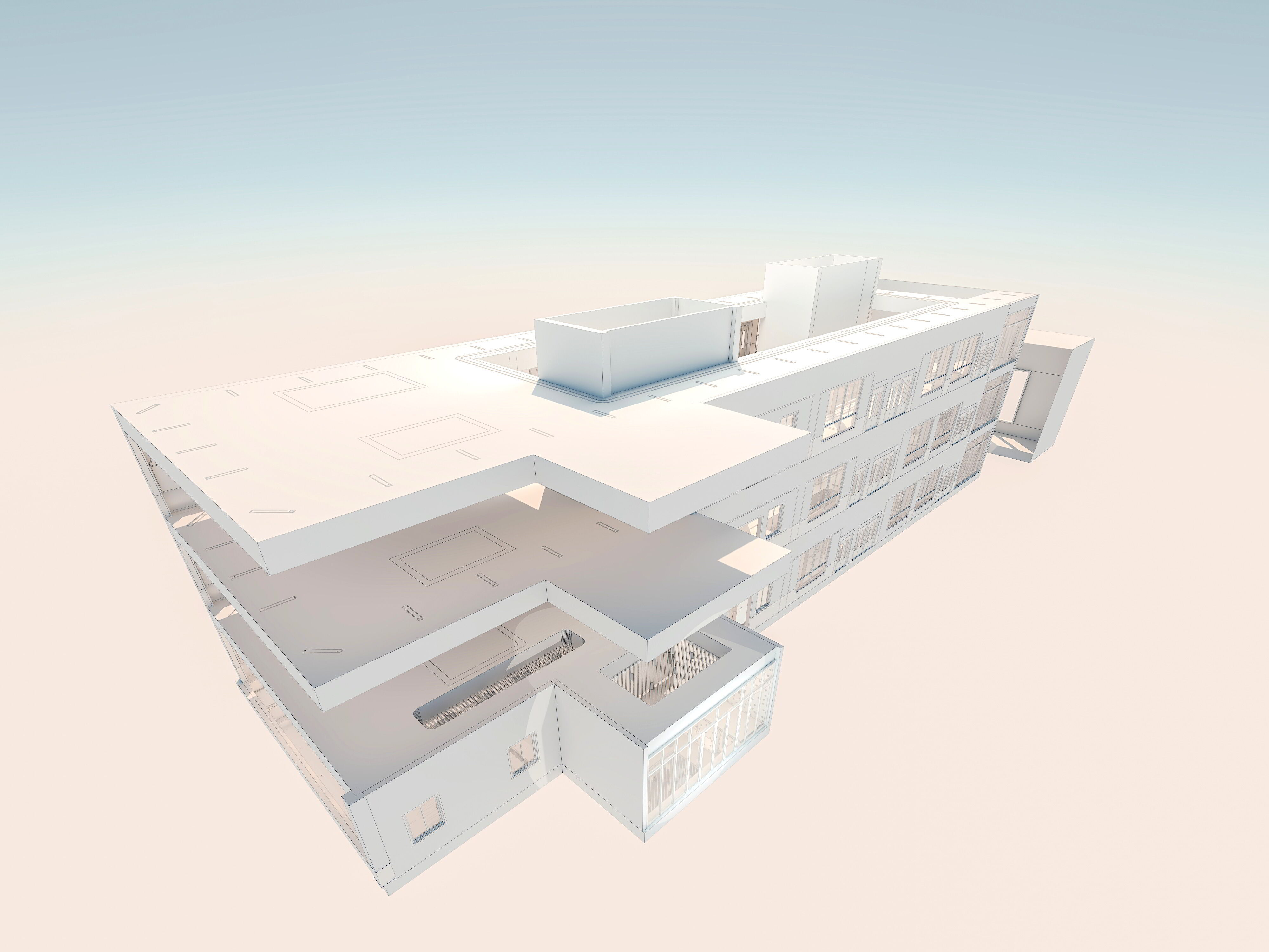 Kindergarten Hall 3D Model - Modular Preschool Interiors Low-poly 3D model_13