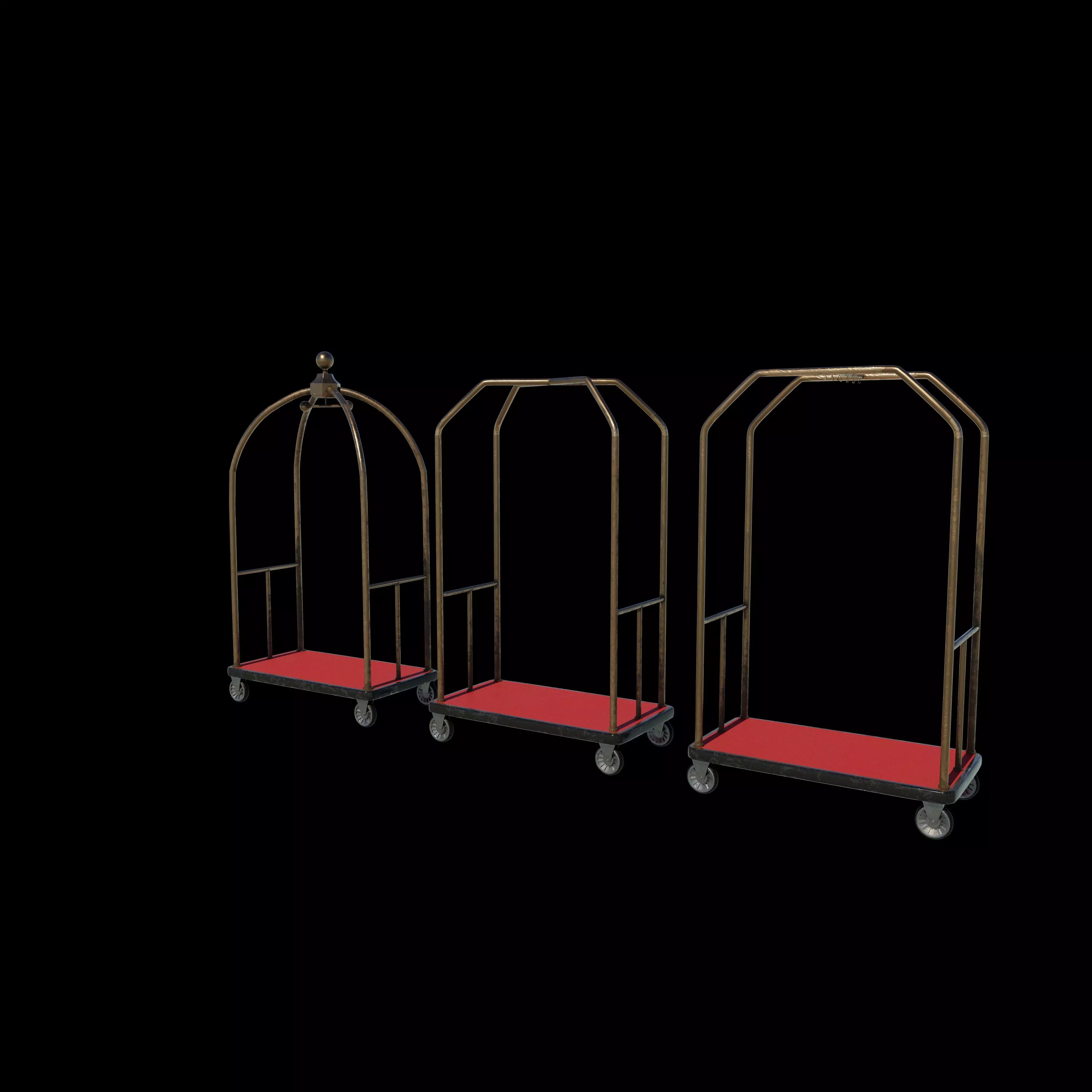 Luggage Cart 3D model_0