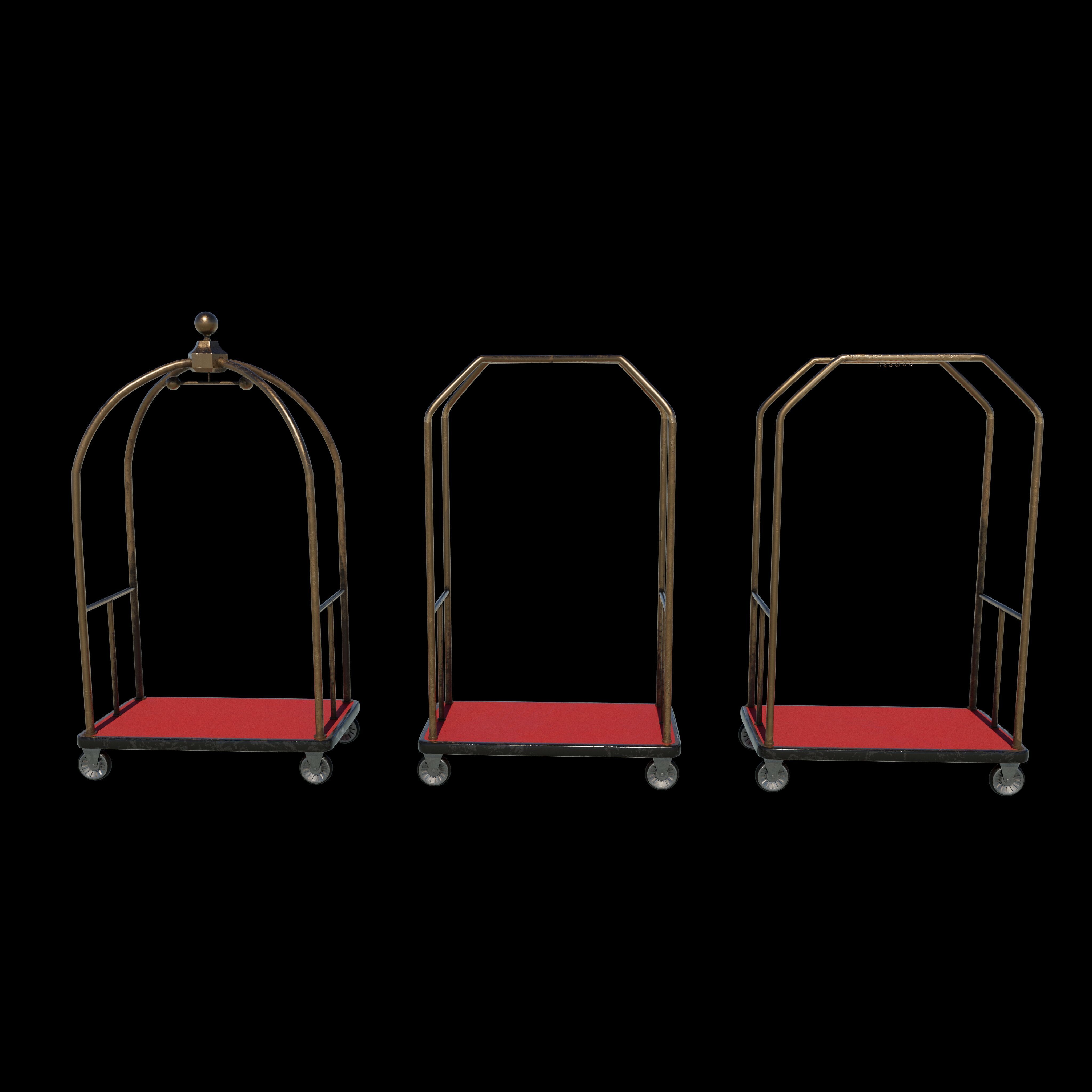 Luggage Cart 3D model_3