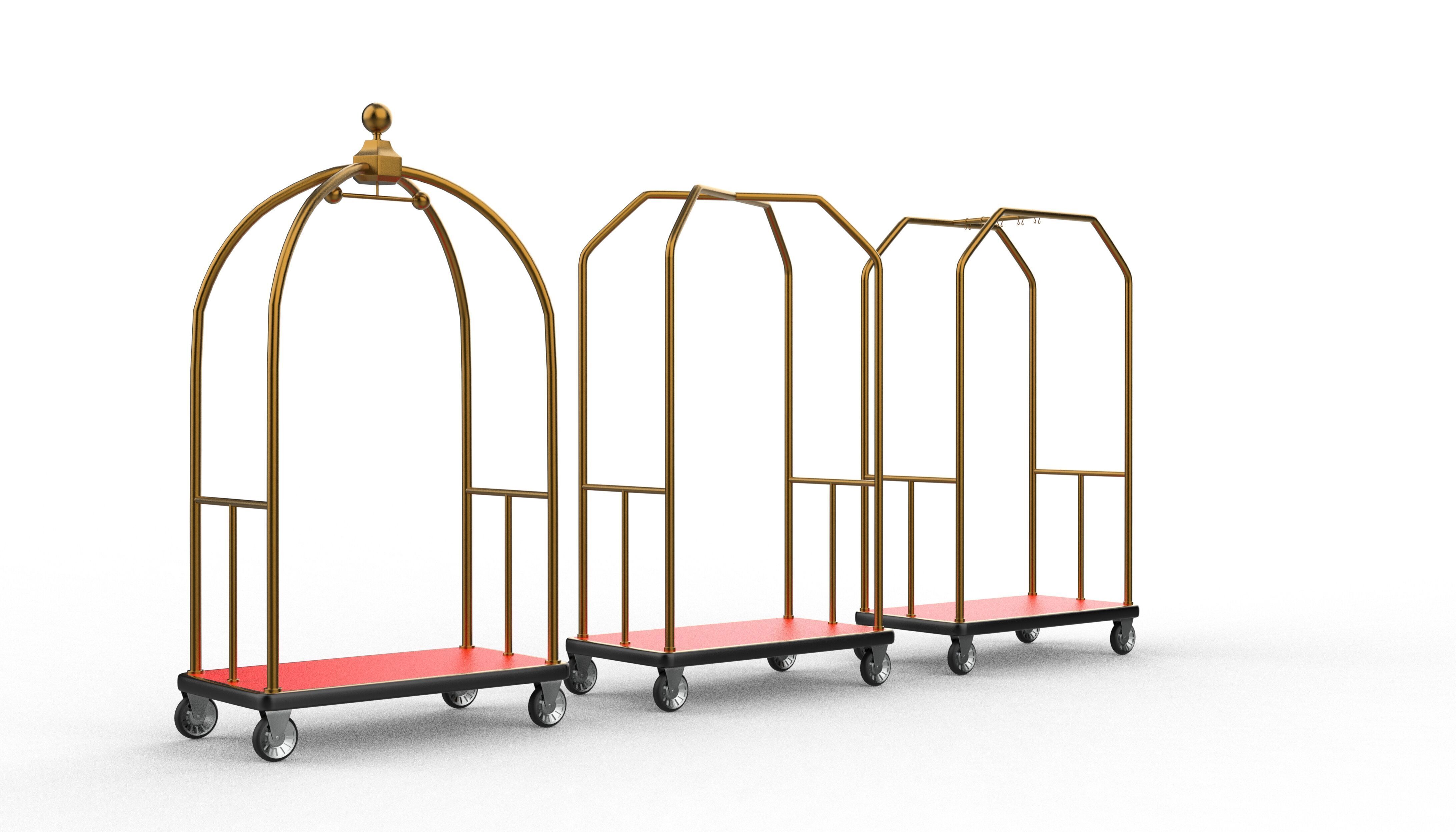 Luggage Cart 3D model_8