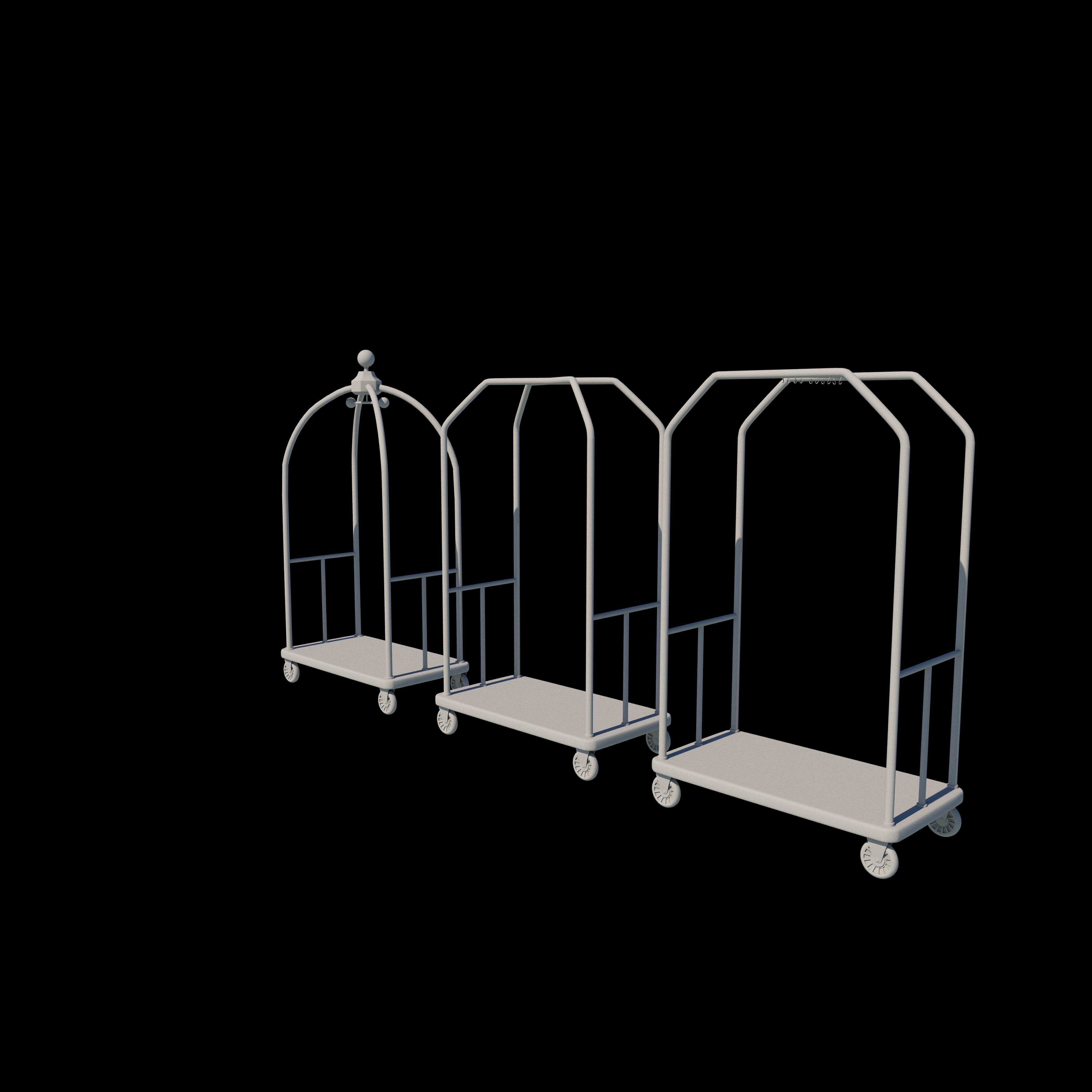 Luggage Cart 3D model_16