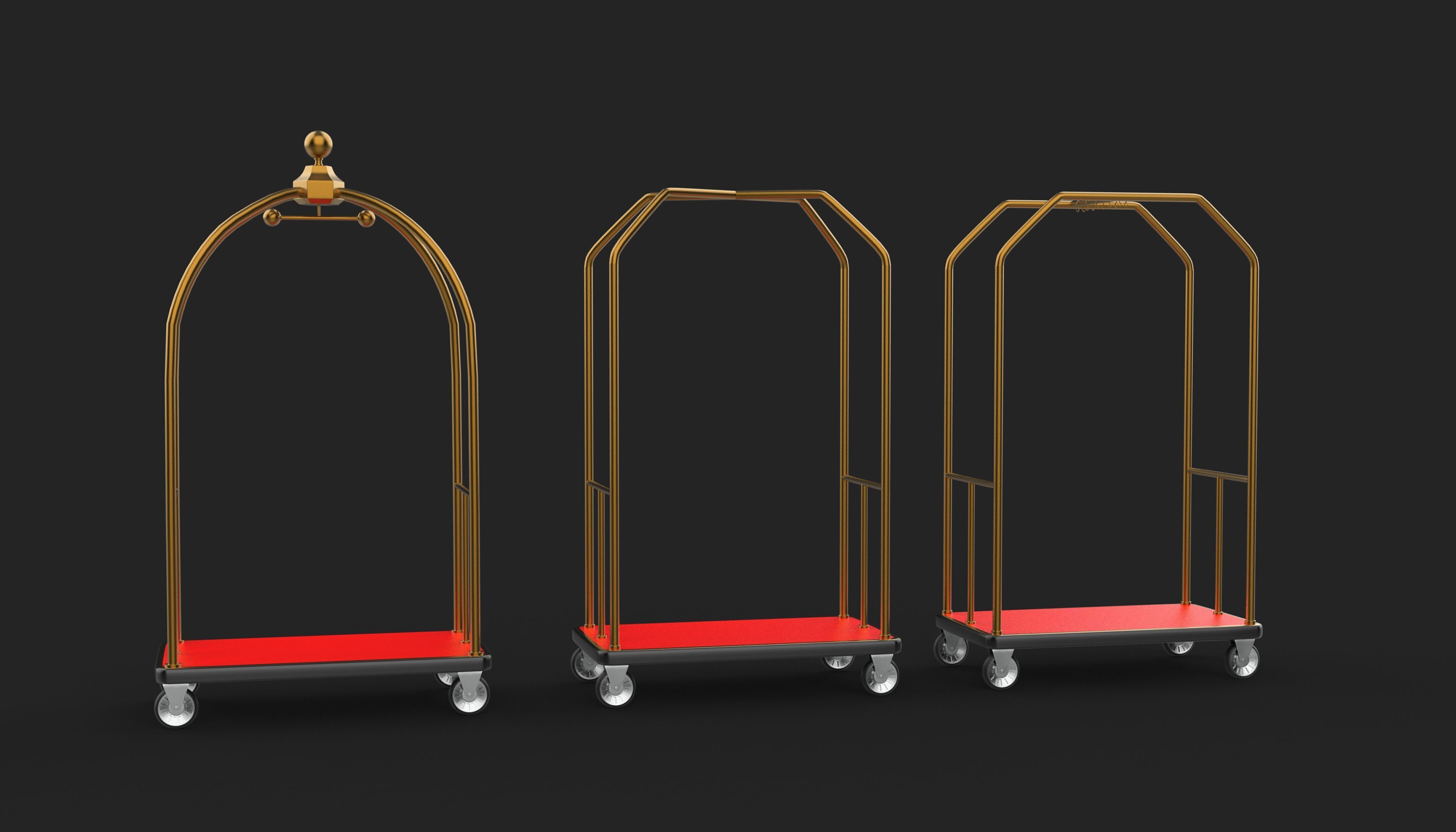 Luggage Cart 3D model_6