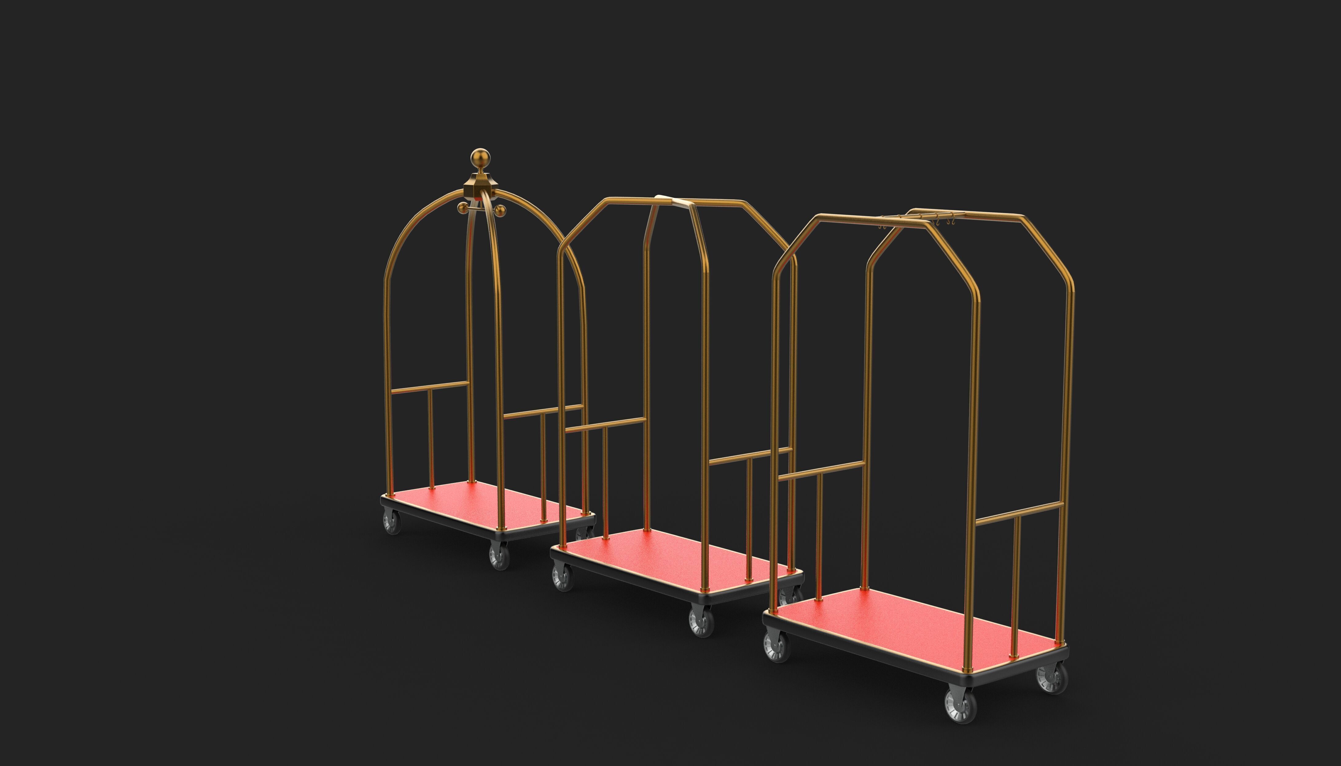 Luggage Cart 3D model_5