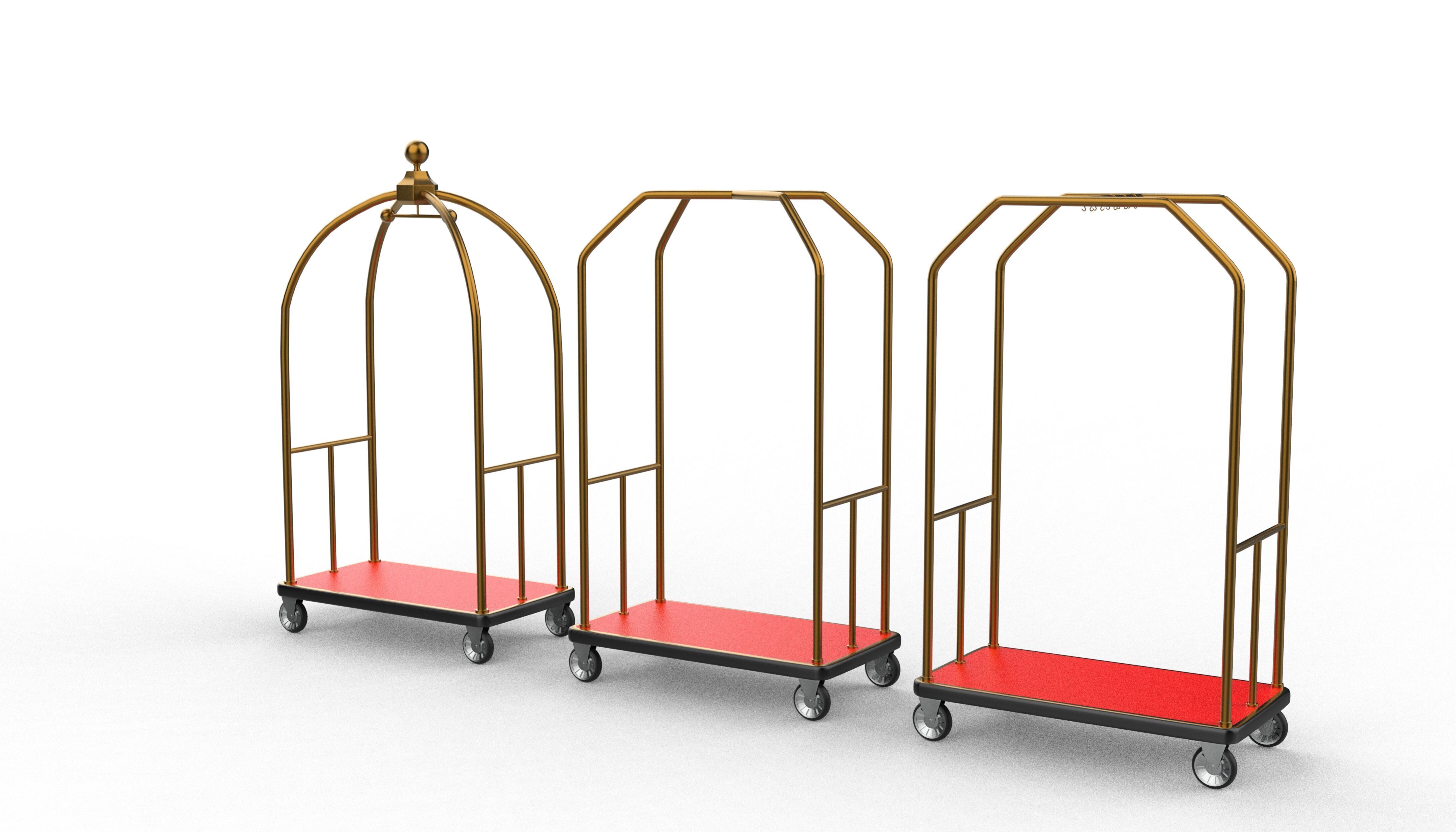Luggage Cart 3D model_12