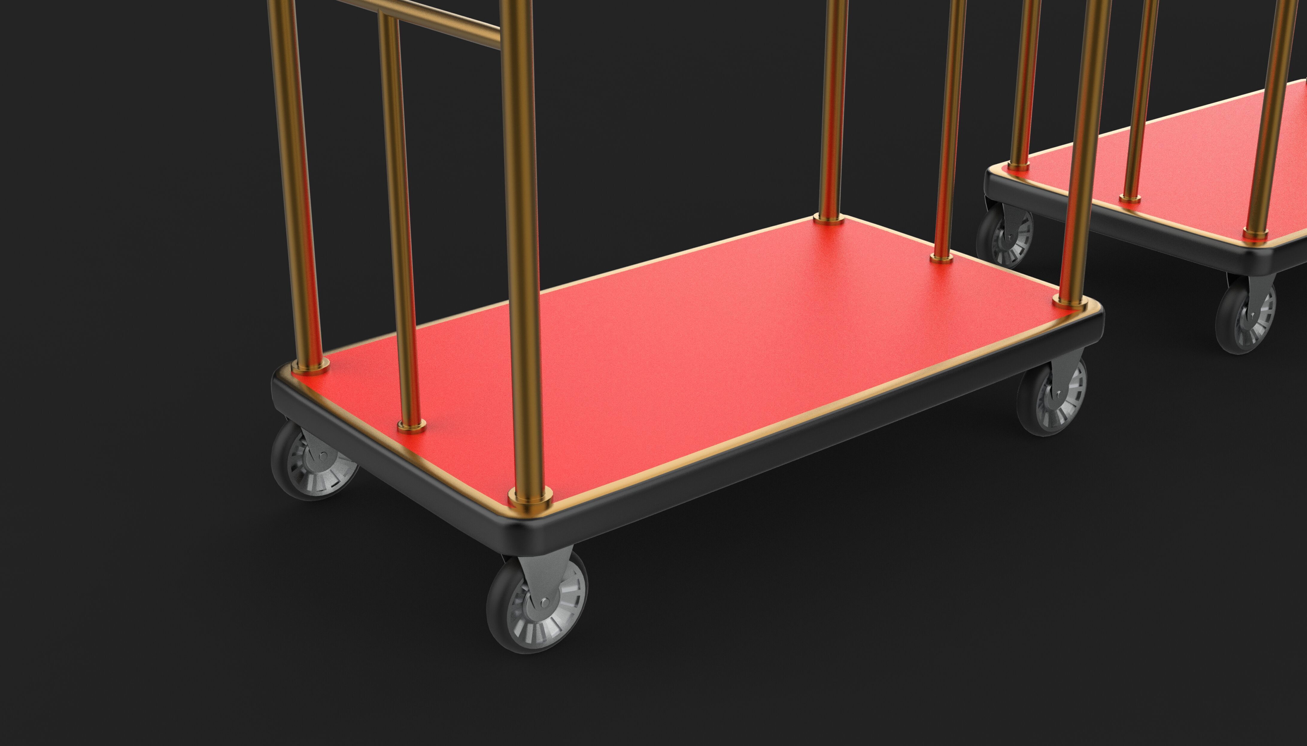 Luggage Cart 3D model_11
