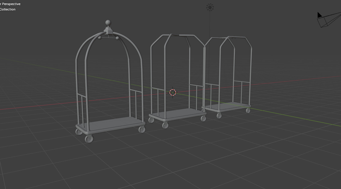 Luggage Cart 3D model_15