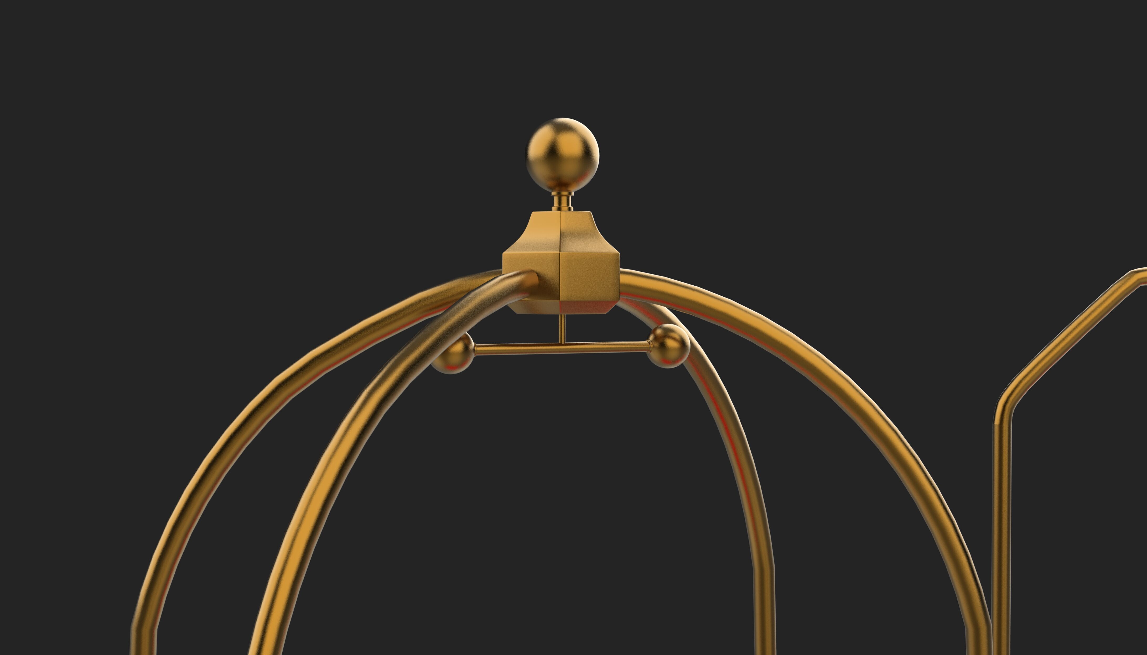 Luggage Cart 3D model_7