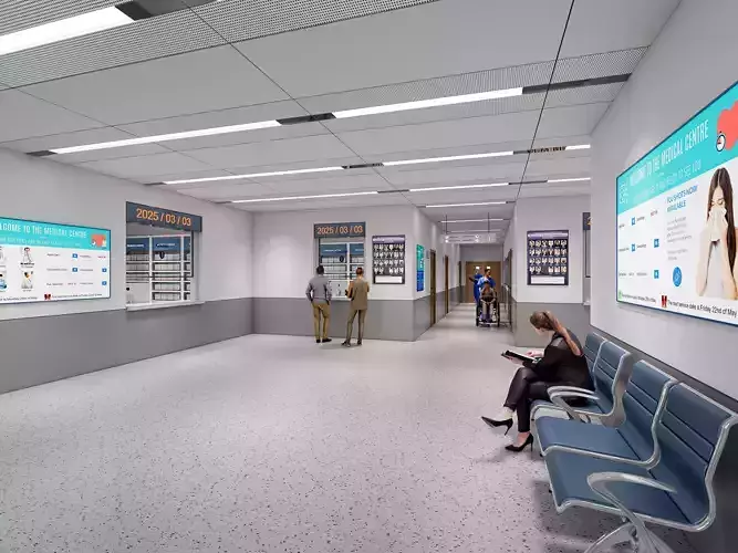 Hospital lobby reception hall 14