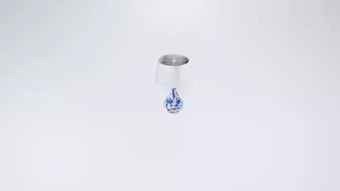 Low Poly Vintage Lamp - Retro Table Light