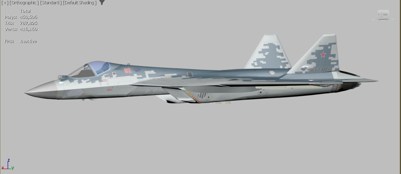 SU-57 Felon M with Stealth Nozzles Low-poly 3D model_5