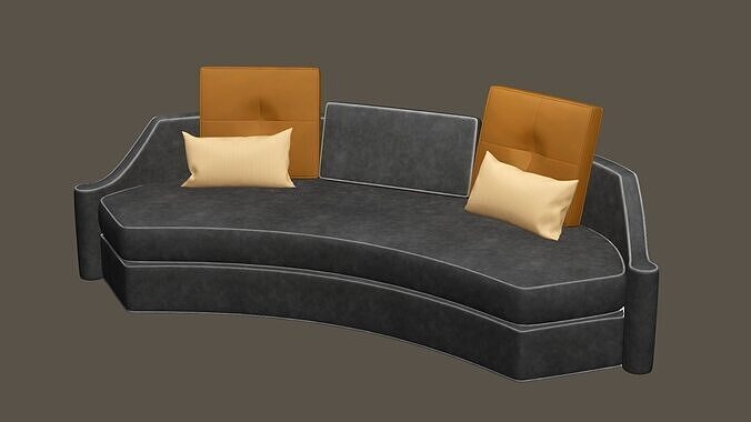 Brooklyn Chesterfield Leather Sofa and Loveseat 3D Model Low-poly 3D model