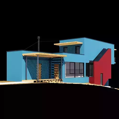 Modern house on a narrow plot