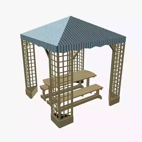 OUTDOOR FURNITURE 27 Low-poly 3D model