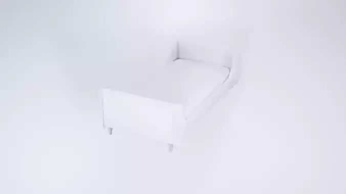 Low Poly Toddler Bed - Minimal Wooden Kids Bed