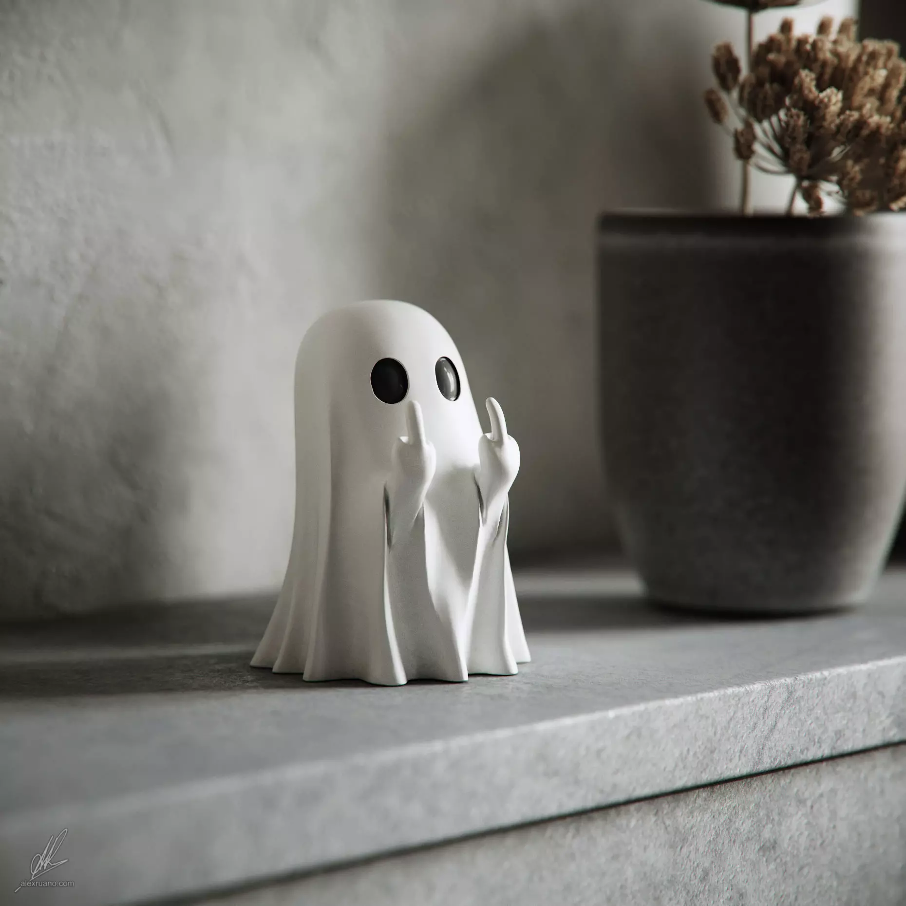 Rude Ghost 3D model_0
