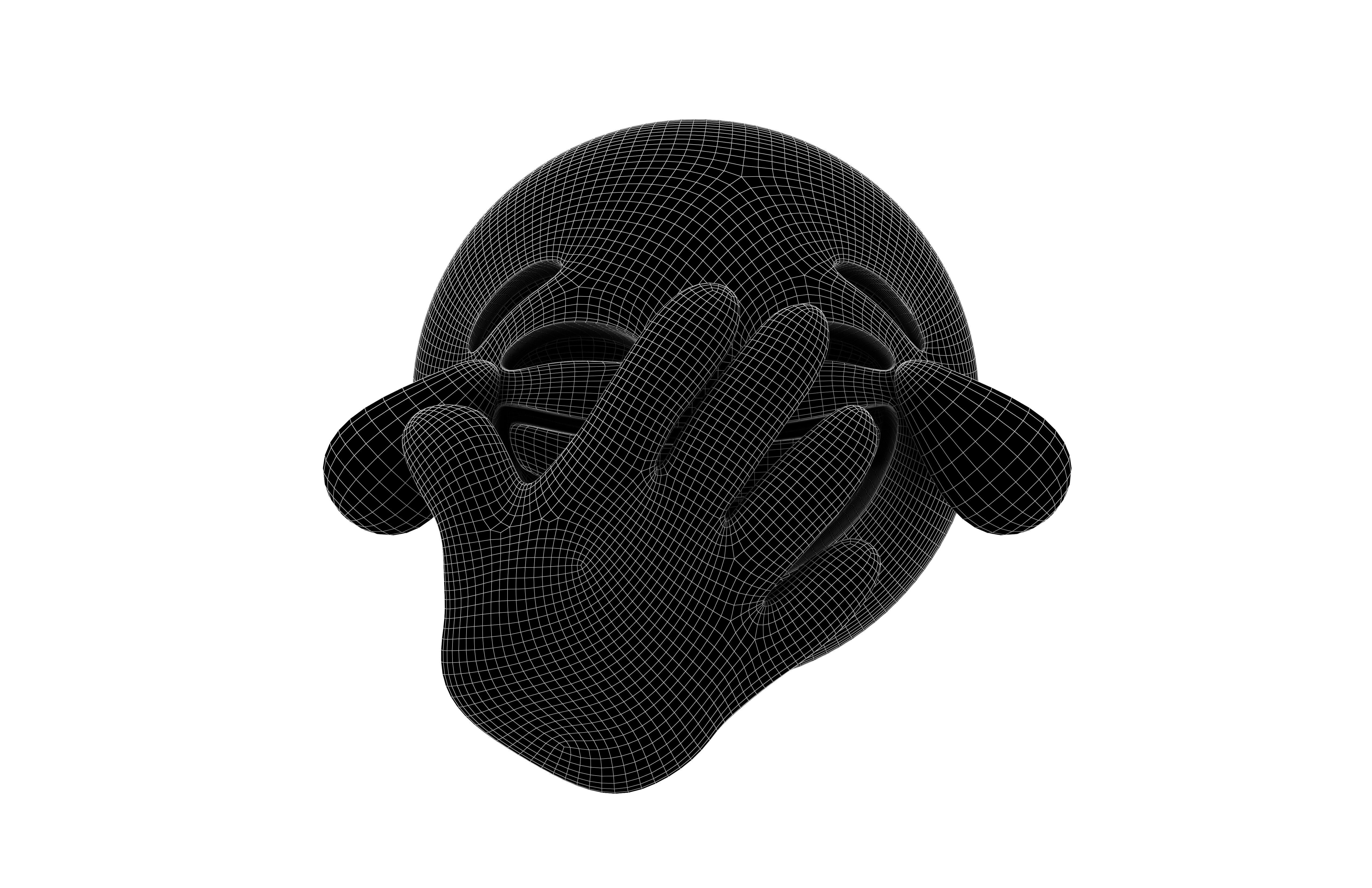 Joy Face with Hand Emoji v1 004 Low-poly 3D model_4