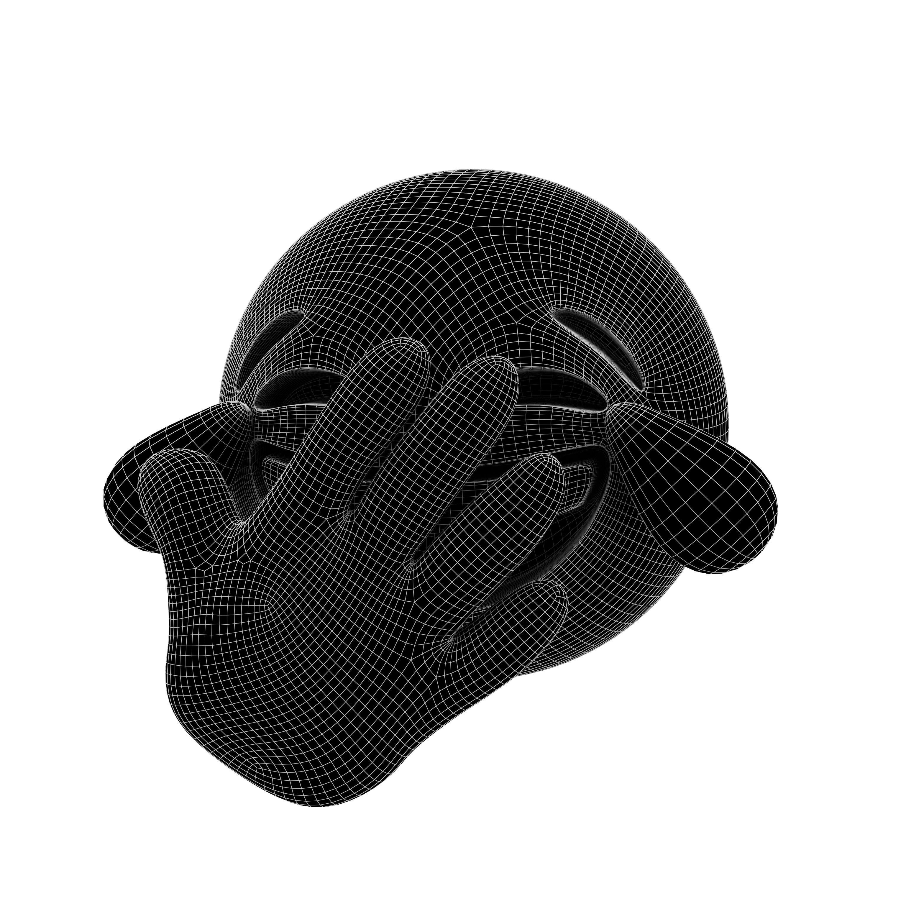 Joy Face with Hand Emoji v1 004 Low-poly 3D model_5