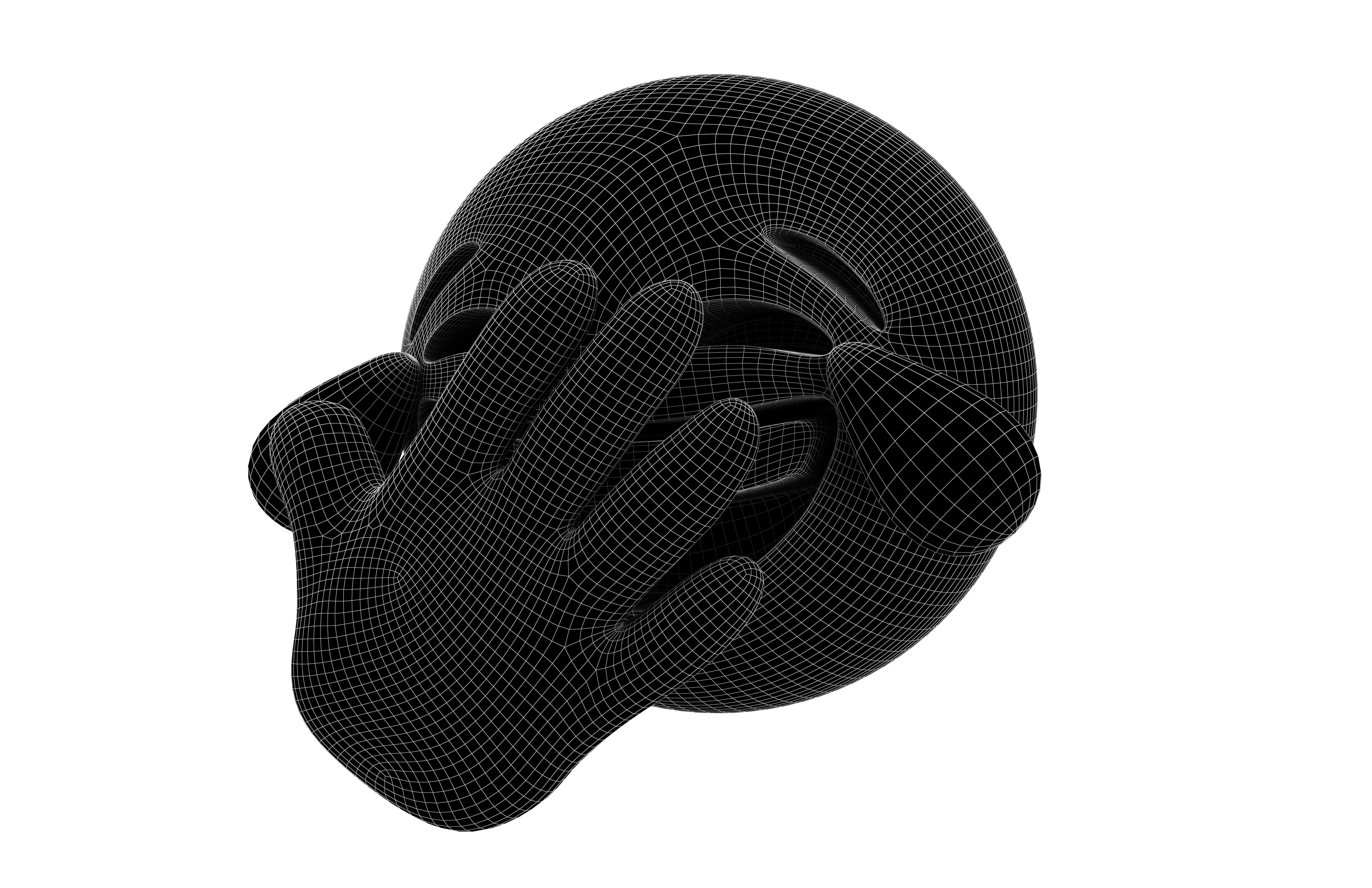 Joy Face with Hand Emoji v1 004 Low-poly 3D model_6