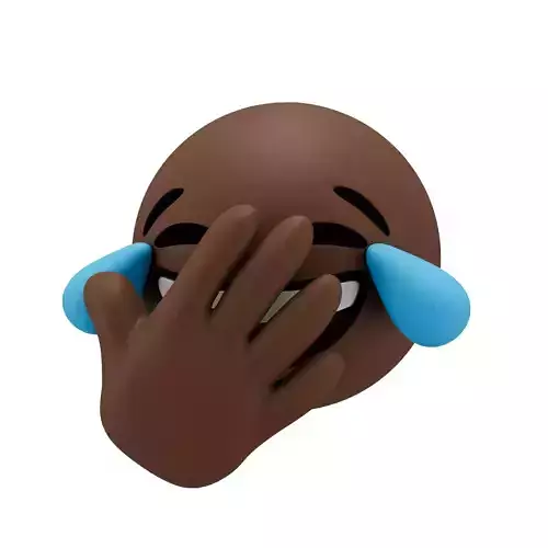 Joy Face with Hand Emoji v1 004