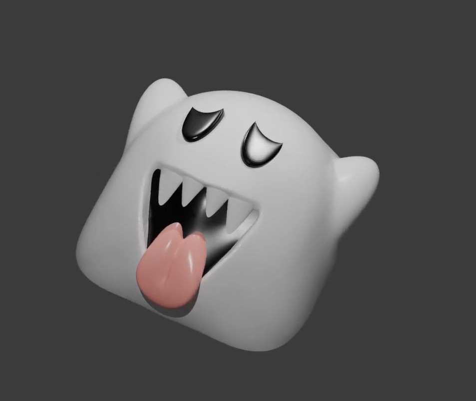 Boo Mario Keycap 3D print model_1