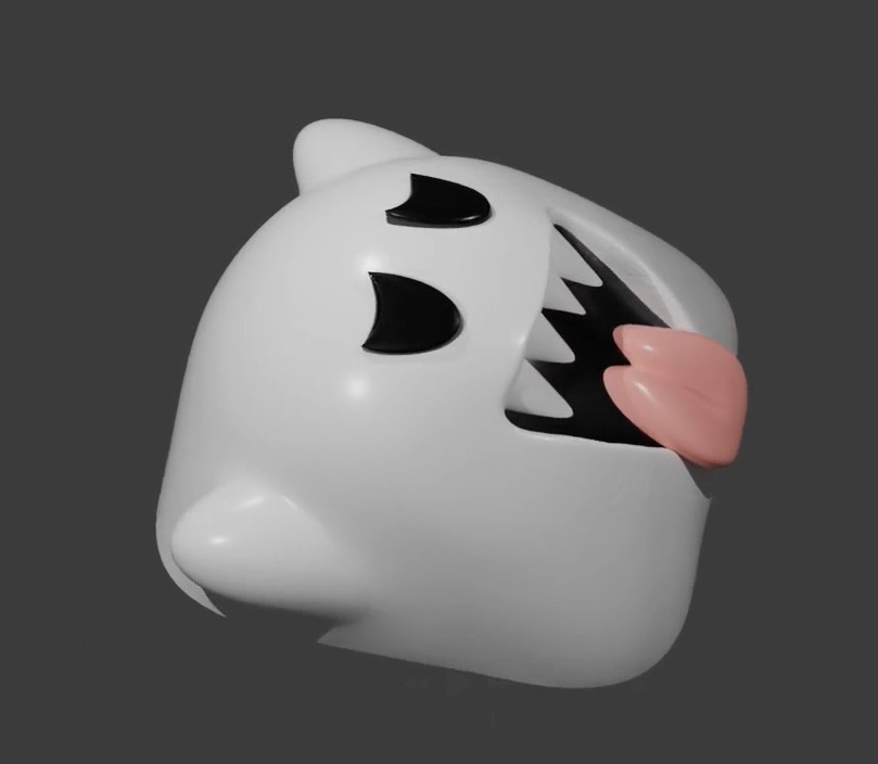 Boo Mario Keycap 3D print model_2