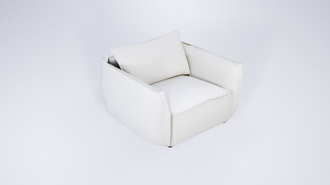 Low Poly Modern Armchair -  Simple Lounge Chair 3D model