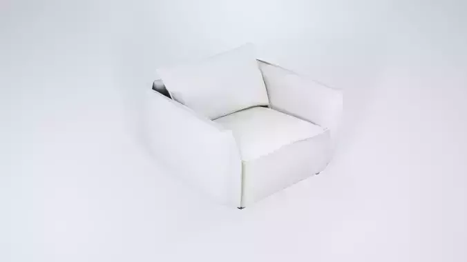 Low Poly Modern Armchair -  Simple Lounge Chair
