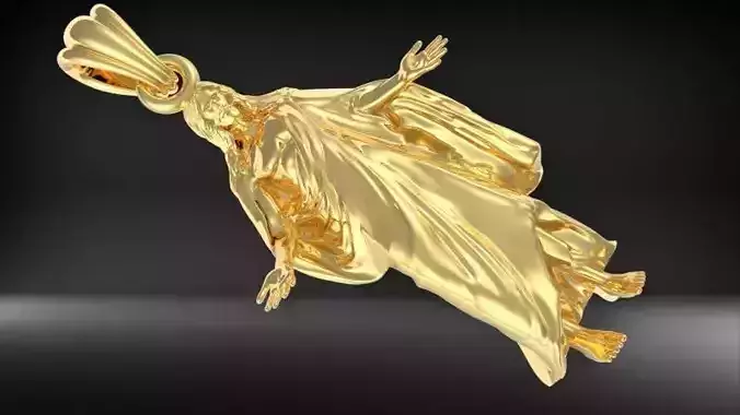 Jesus full body religious gift pendant charm fine jewelry 3D print model