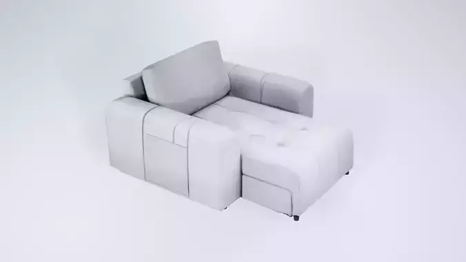 Low Poly Relaxing Armchair - Comfortable Lounge Chair