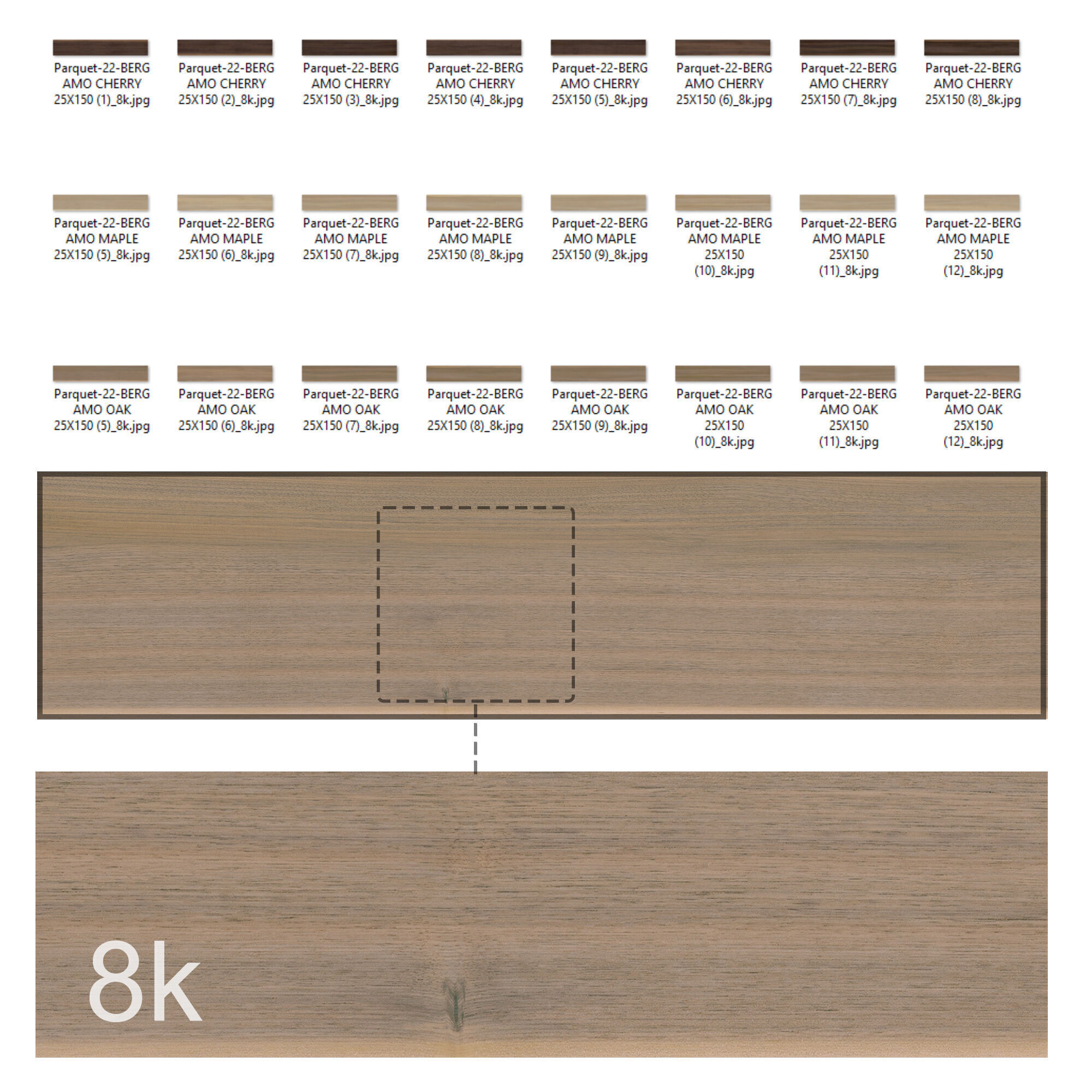 Parquet set 22 - Bundle - 3 Types - 8k Texture_1