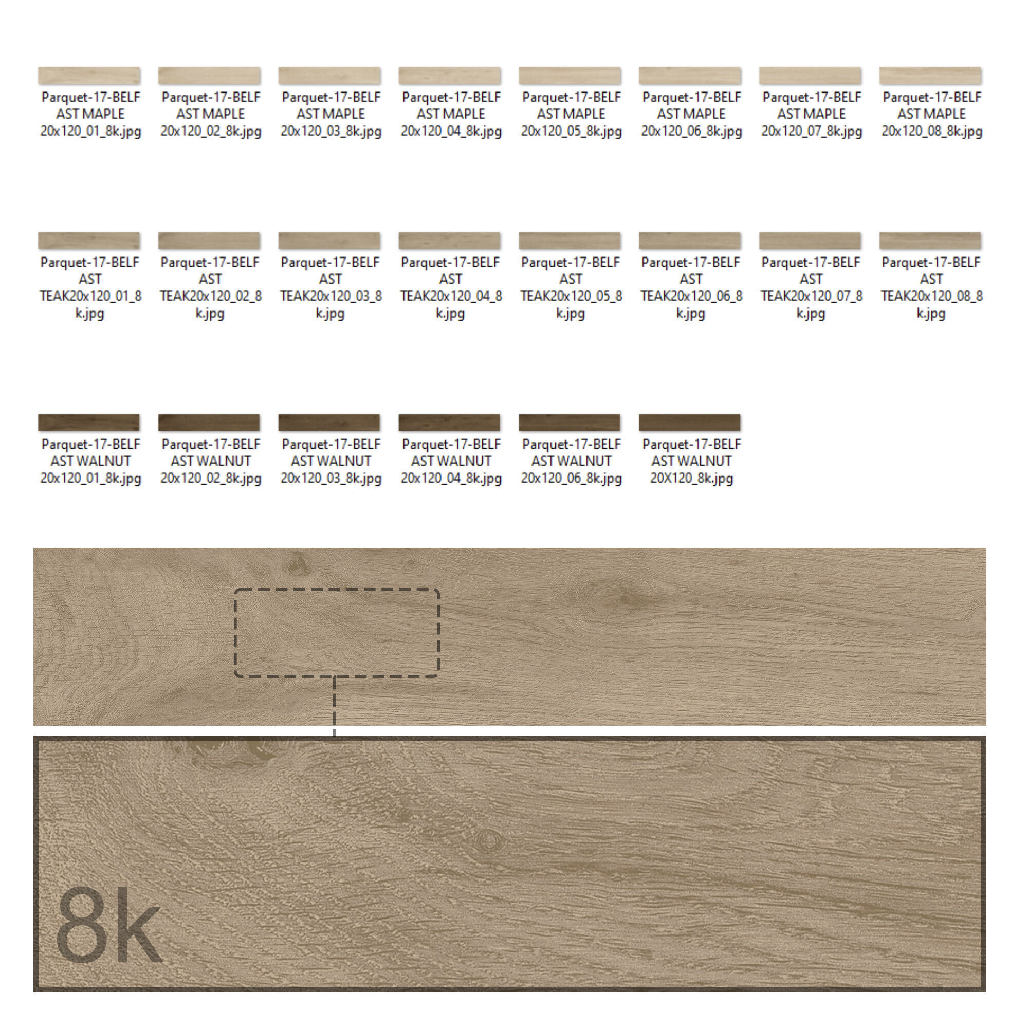Parquet set 17 - Super Bundle - 3 Types - 8K Texture_1