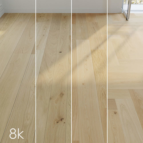 Parquet set 14 - Bundle - 4 Oak Types - PBR 8K Texture