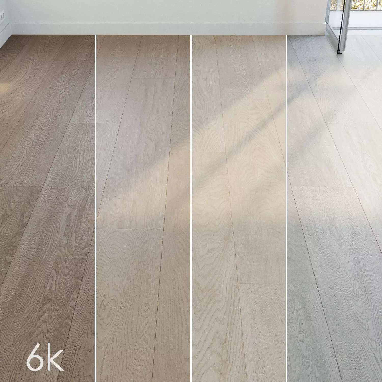 Parquet set 13 - Super Bundle - 4 Oak Types - 6K Texture_0