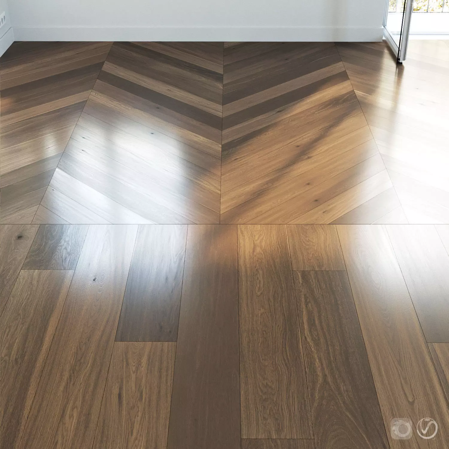 Parquet set 04 - Dark Oak - 2 types Texture_0