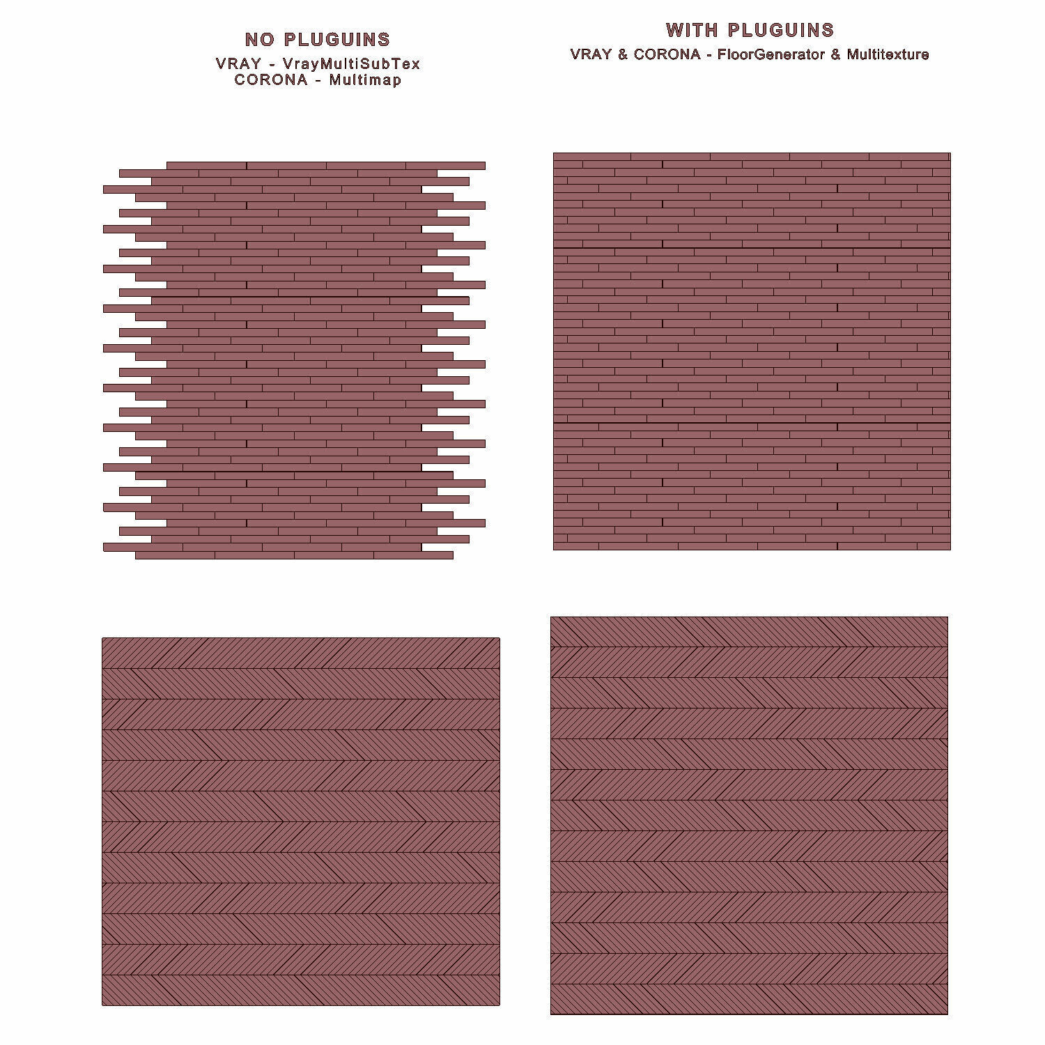 Parquet set 04 - Dark Oak - 2 types Texture_2