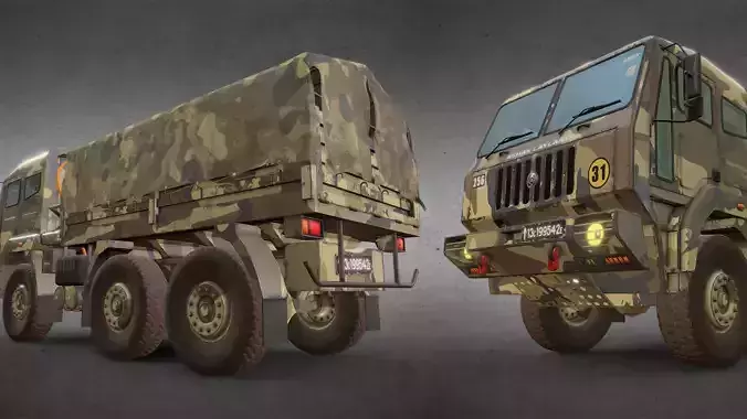 Army Truck Version 1 - Tarpaulin