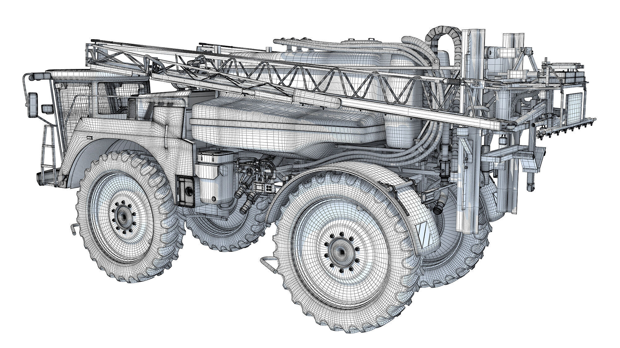 Self Propelled Farm Sprayer 3D model_16