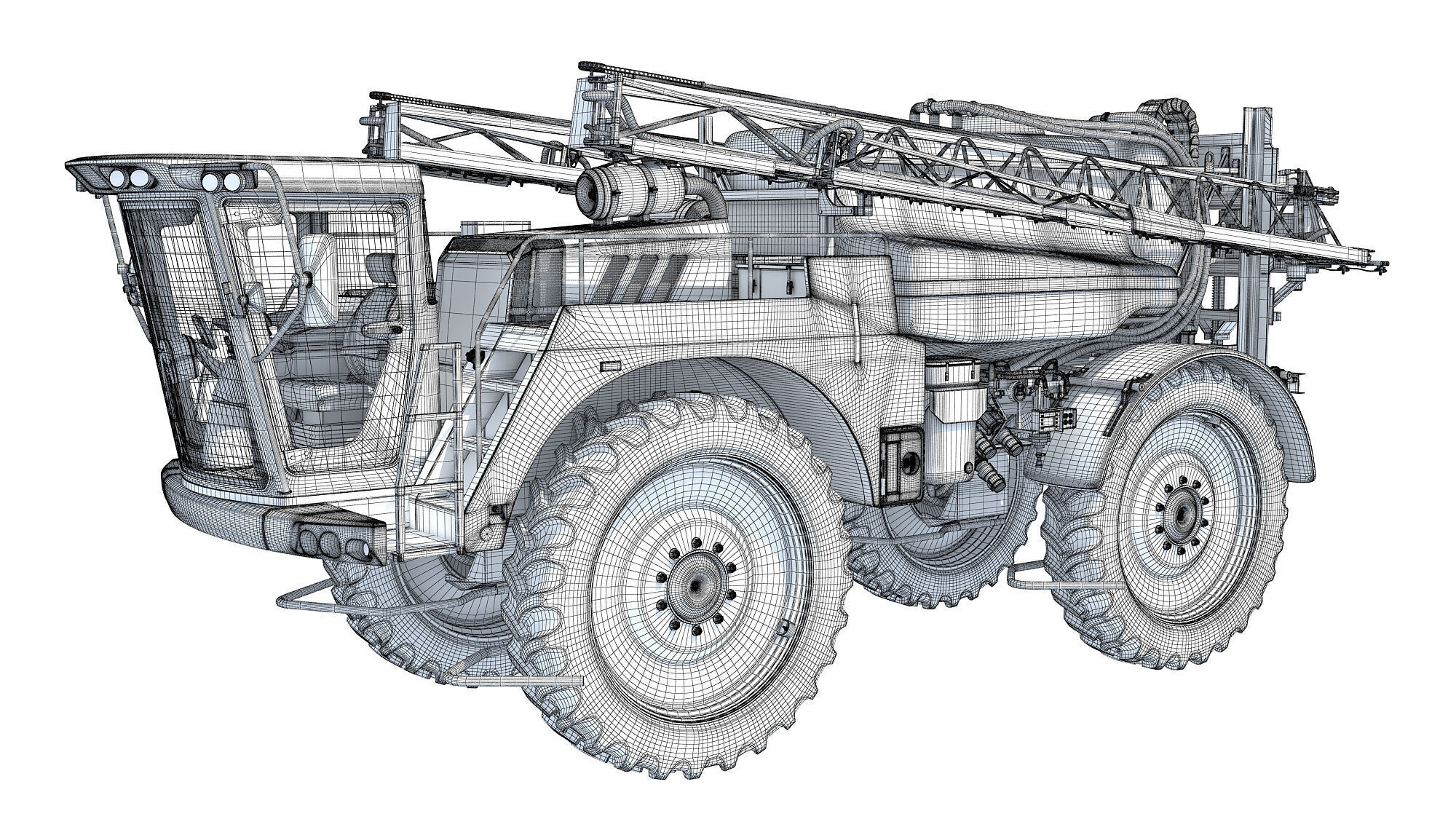 Self Propelled Farm Sprayer 3D model_15