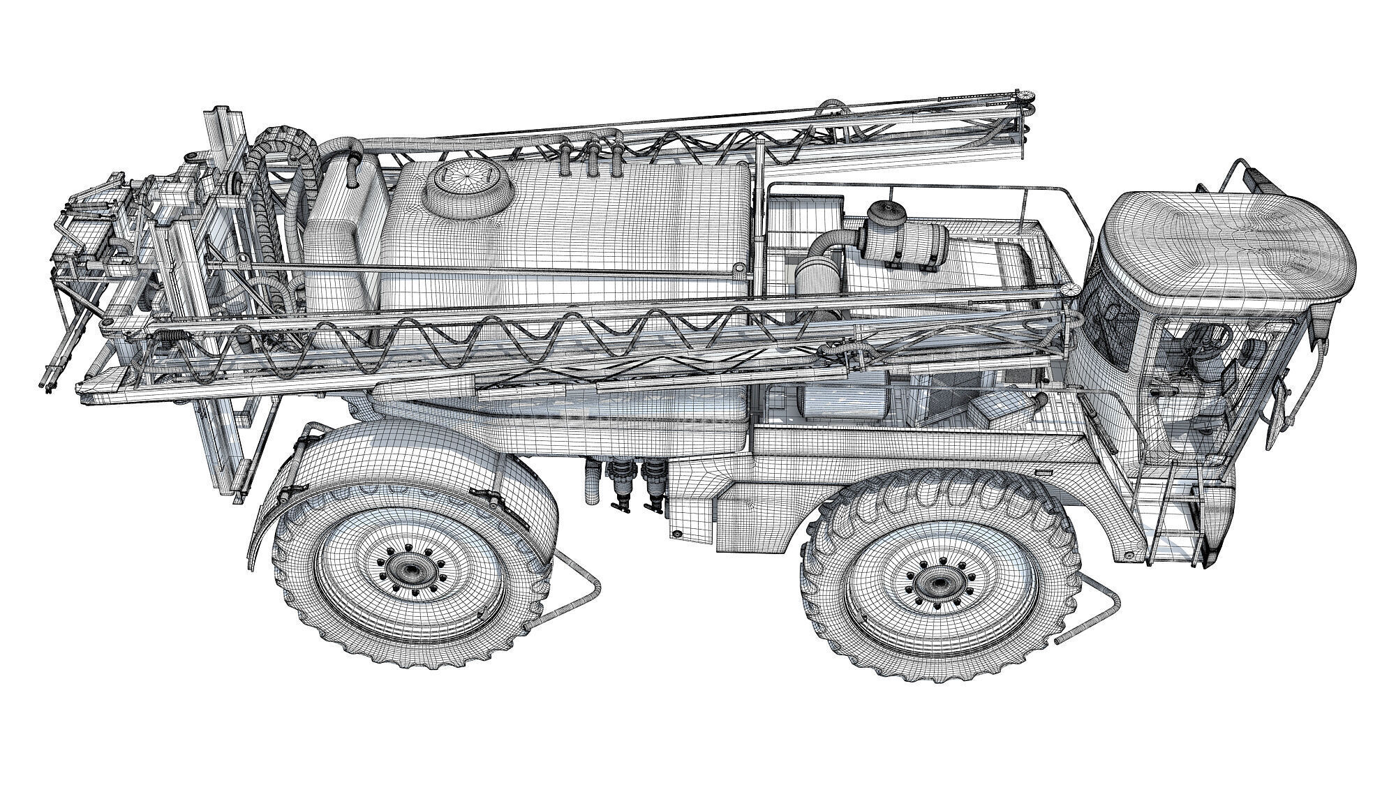 Self Propelled Farm Sprayer 3D model_17