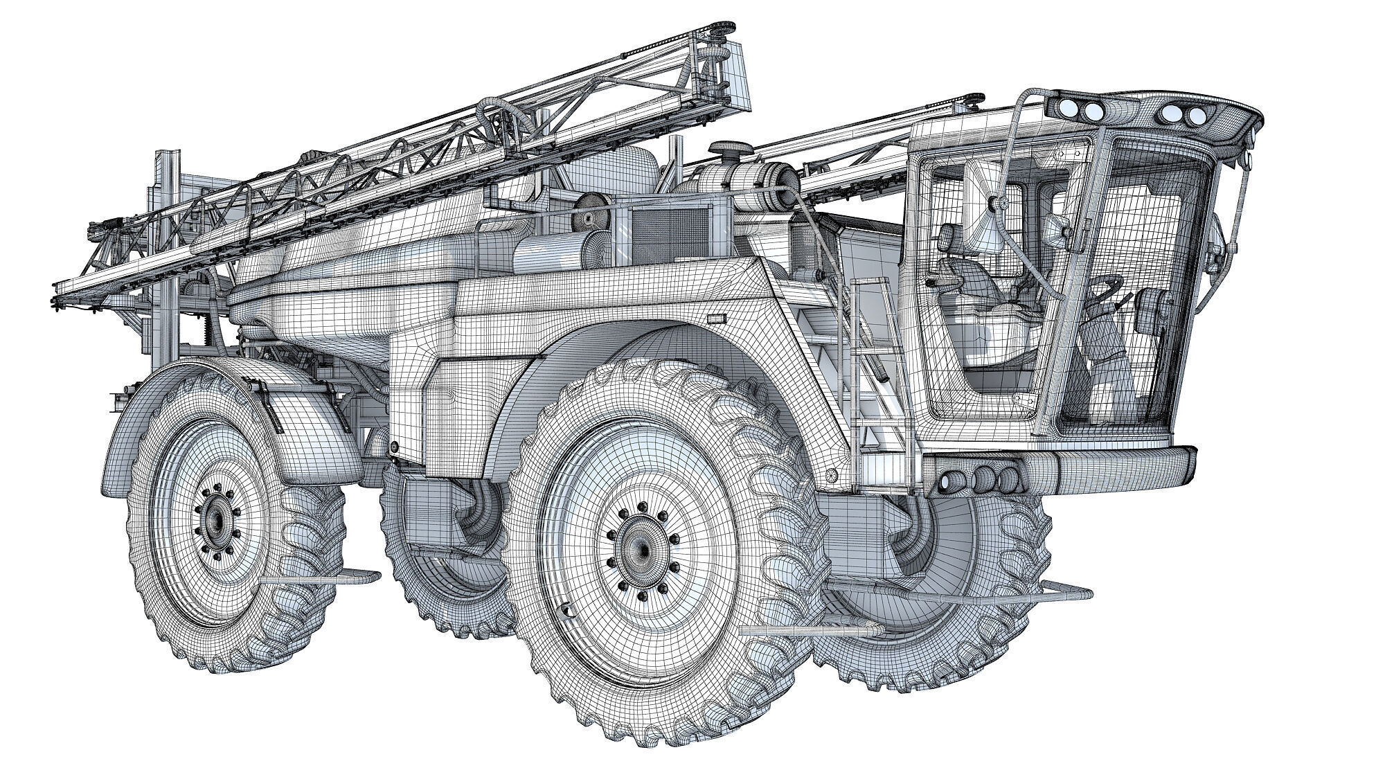Self Propelled Farm Sprayer 3D model_18