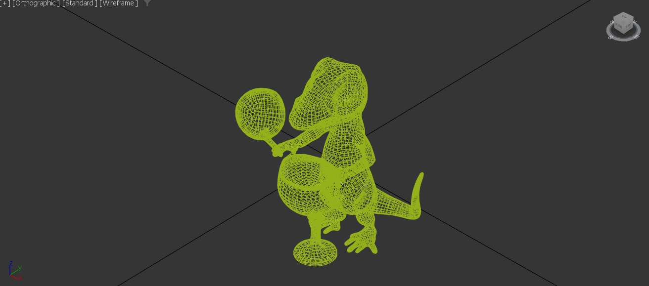 Lizard Holding Cocktail Low-poly 3D model_4