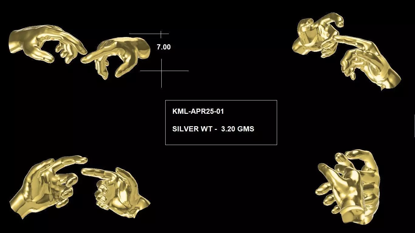 Hand Bangle STL and 3DM ready for Print Free 3D print model