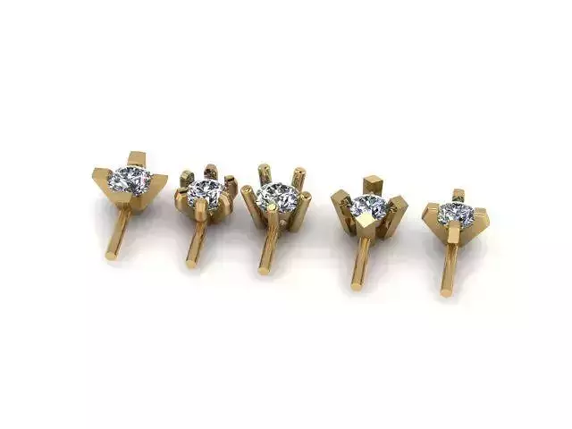 Solitaire Nosepins For Women 3D print model