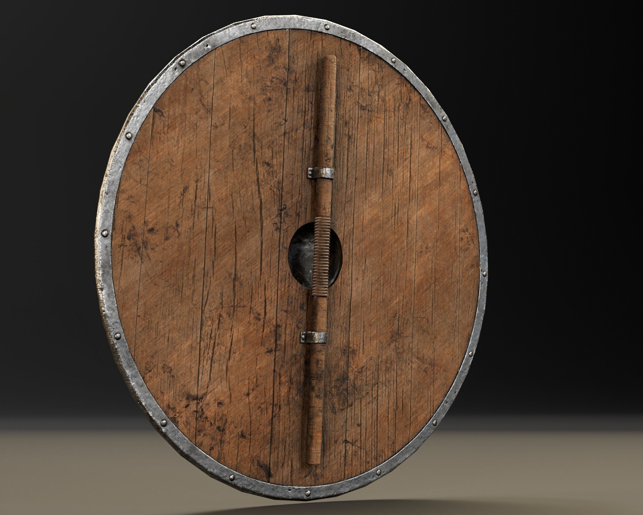 Old Used Viking Weapons Low-poly 3D model_12