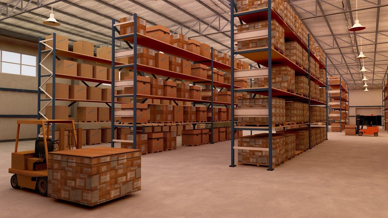 Warehouse Pack Low-poly 3D model_14