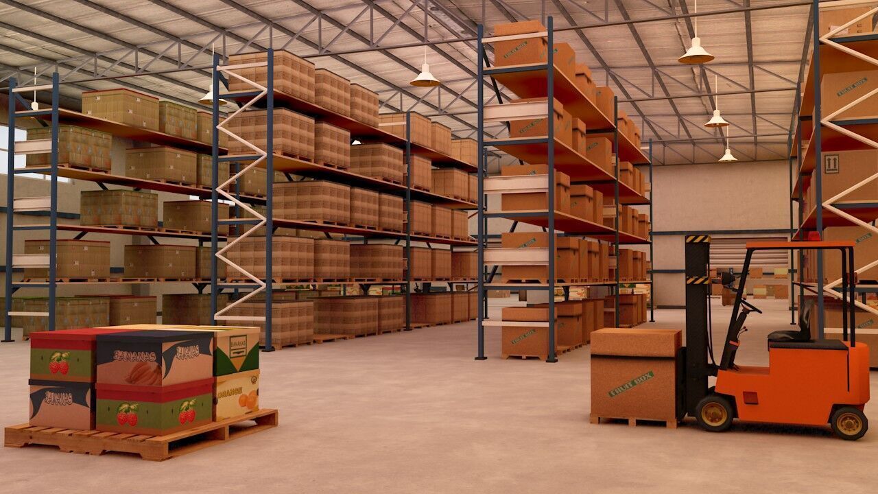 Warehouse Pack Low-poly 3D model_17
