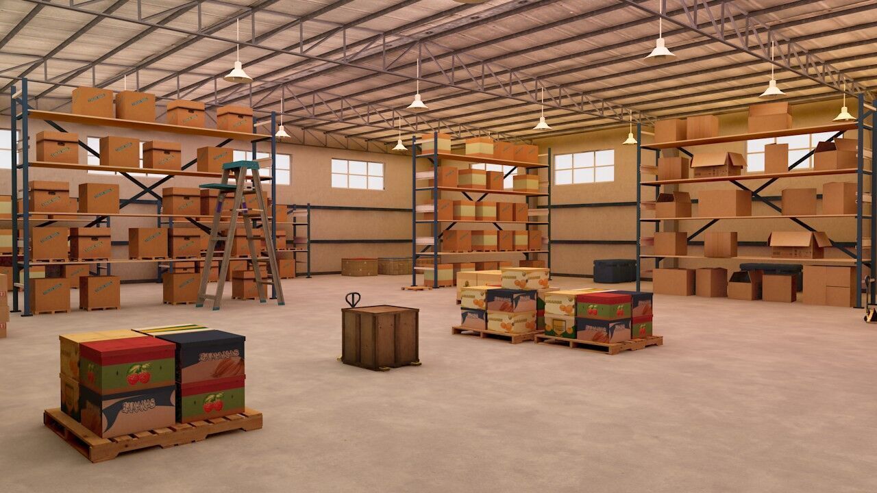 Warehouse Pack Low-poly 3D model_19