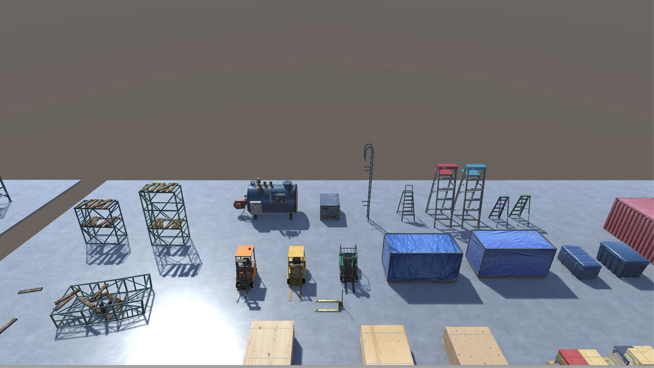 Warehouse Pack Low-poly 3D model_12