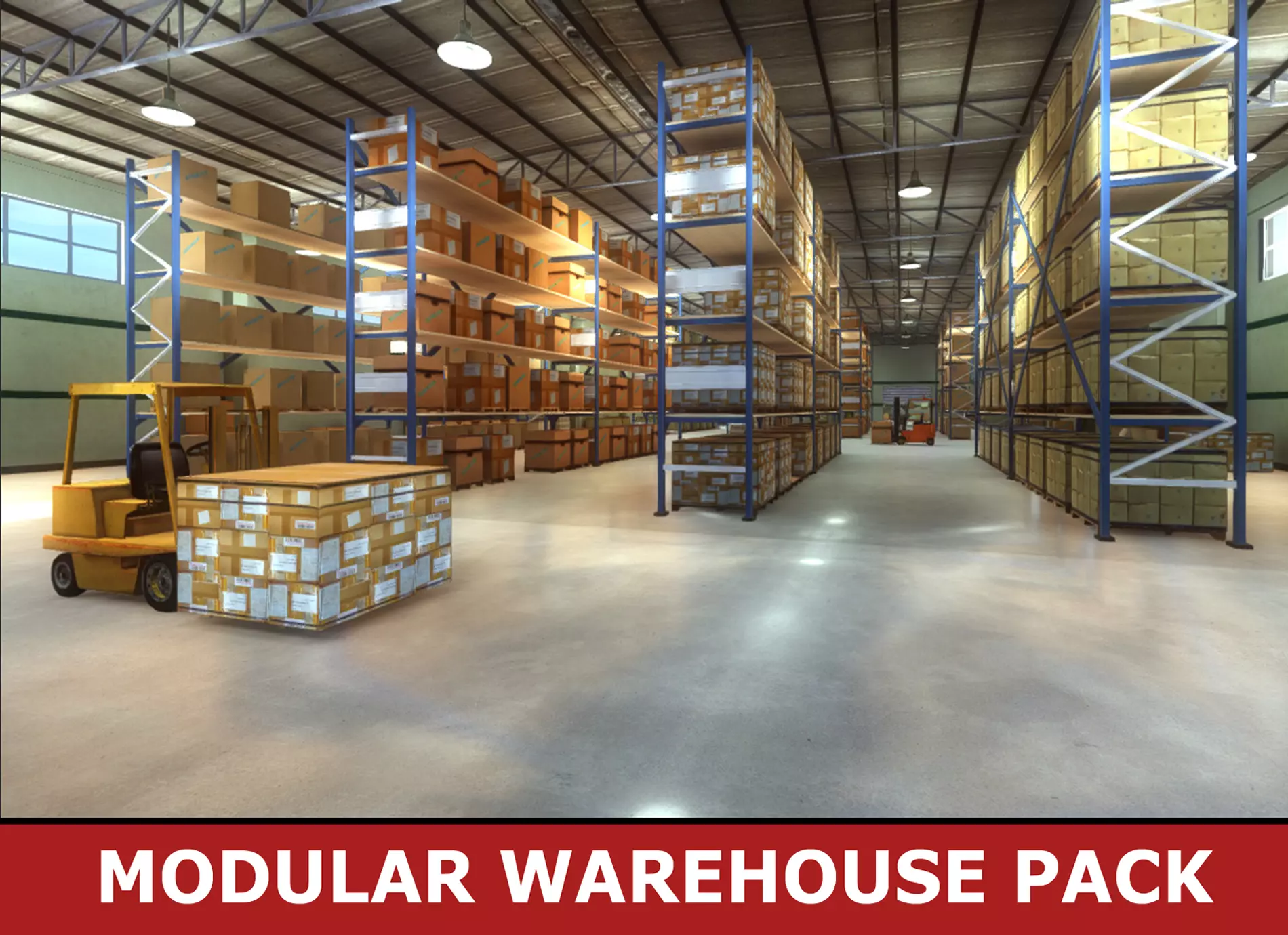 Warehouse Pack Low-poly 3D model_0